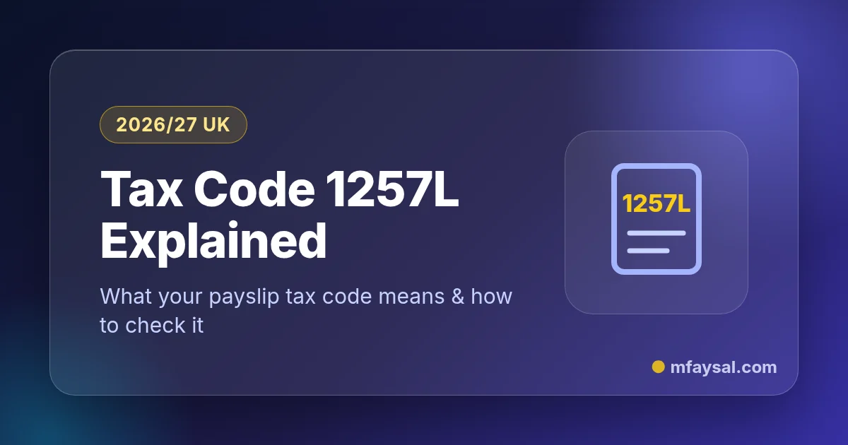 What Does Tax Code 1257L Mean? UK Tax Codes Explained (2026/27)