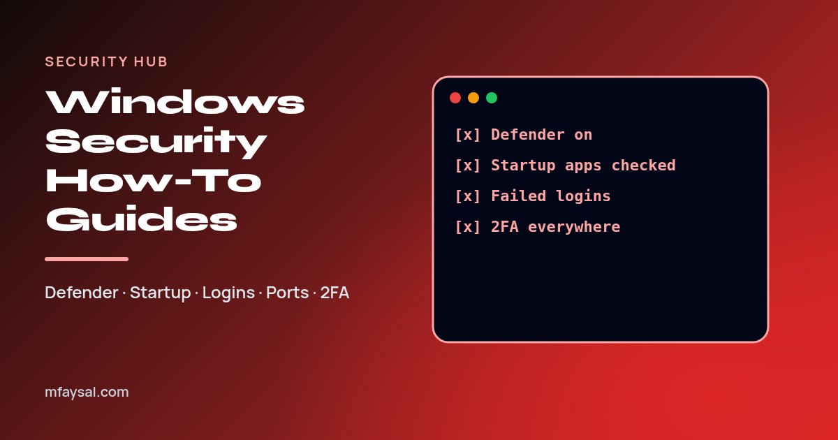 Windows Security How-To Guides: Check, Lock Down and Clean Up Your PC