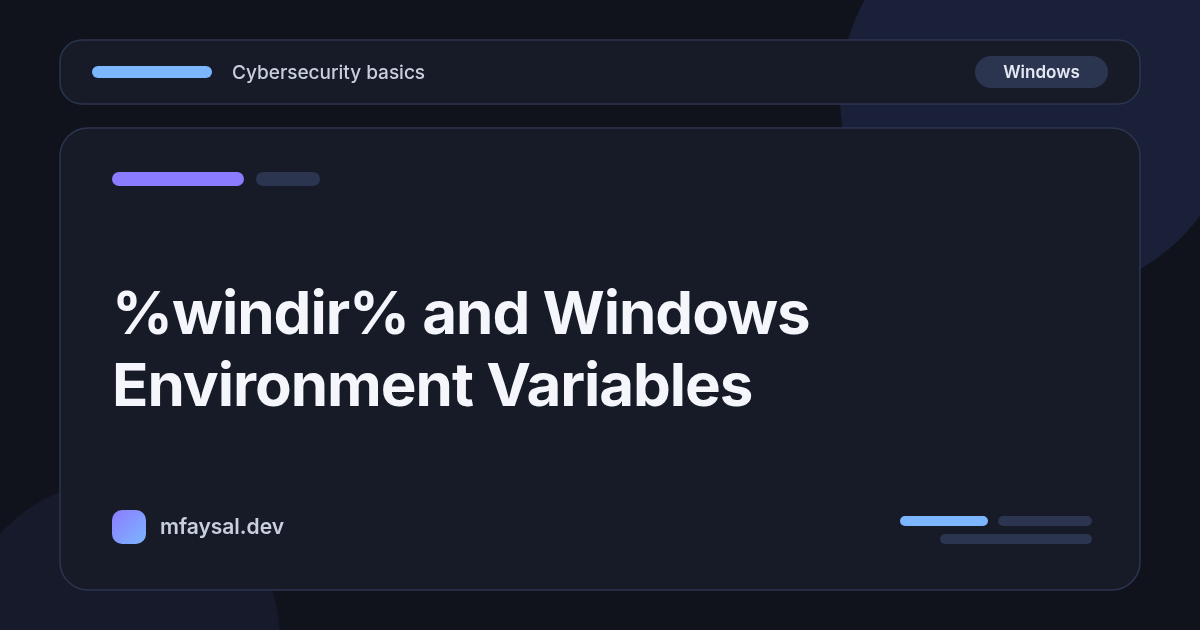 What Is %windir%? Windows Environment Variables Explained (With a List)