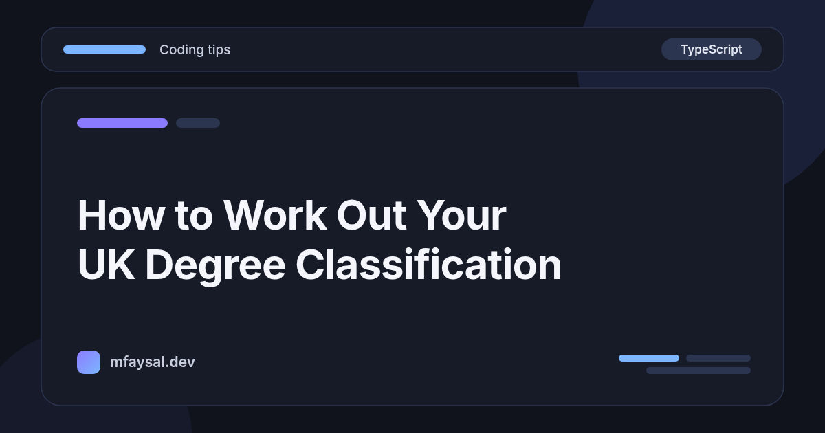 How to Work Out Your UK Degree Classification