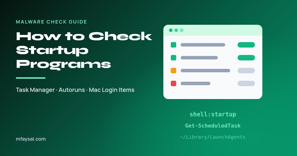 Cover image for How to Check Startup Programs on Windows and Mac (and Spot Suspicious Ones)
