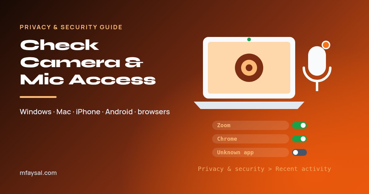 How to Check Which Apps Have Access to Your Camera and Microphone (Windows, Mac, iPhone, Android)
