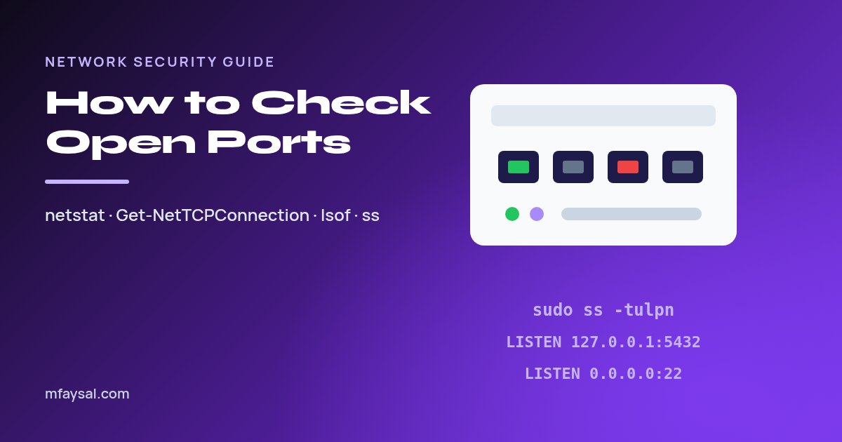 Cover image for How to Check Open Ports on Windows, Mac and Linux (and Close the Ones You Don't Need)