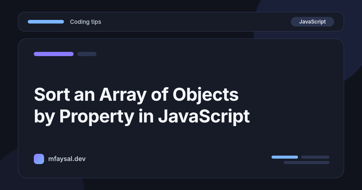 JavaScript Sort Array of Objects by Property (Tested)