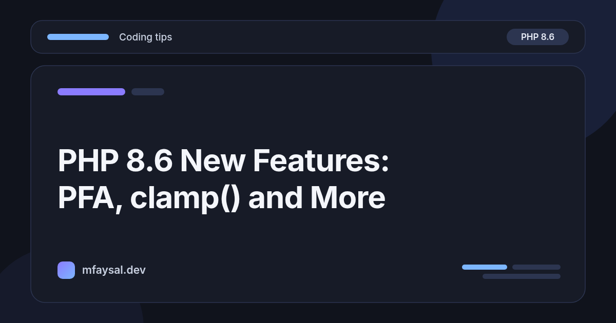 PHP 8.6 New Features: Partial Function Application, clamp() and More (Tested on RC3)