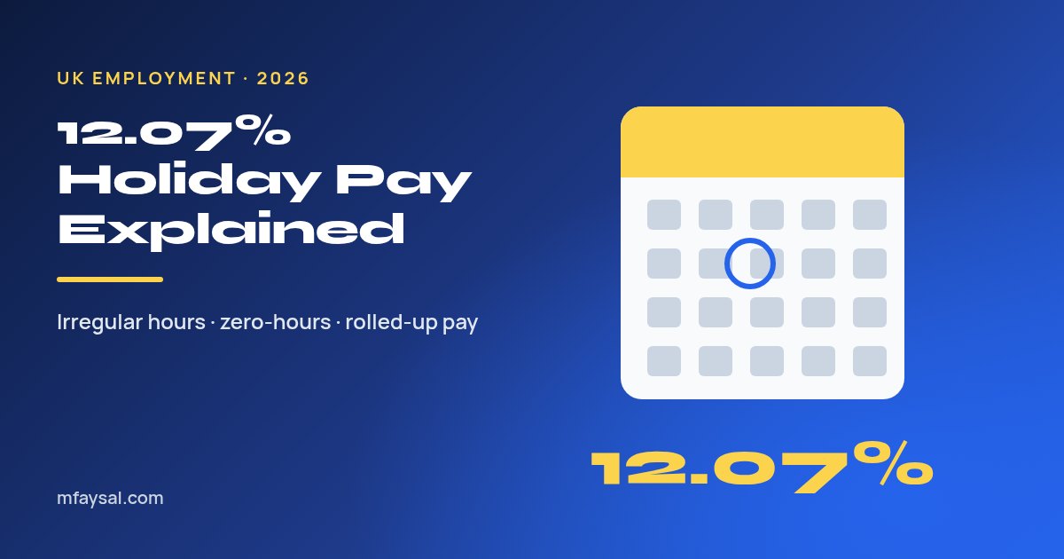 12.07% Holiday Pay Explained: Irregular Hours and Zero-Hours Workers UK 2026