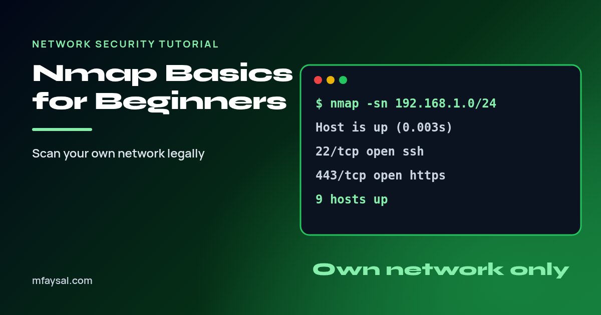 Cover image for Nmap Basics: A Beginner's Tutorial to Scanning Your Own Network Legally