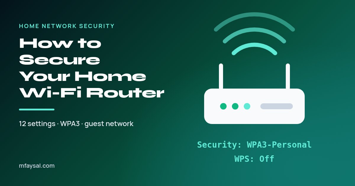 Cover image for How to Secure Your Home Wi-Fi Router: 12 Settings to Change Today (UK and US)