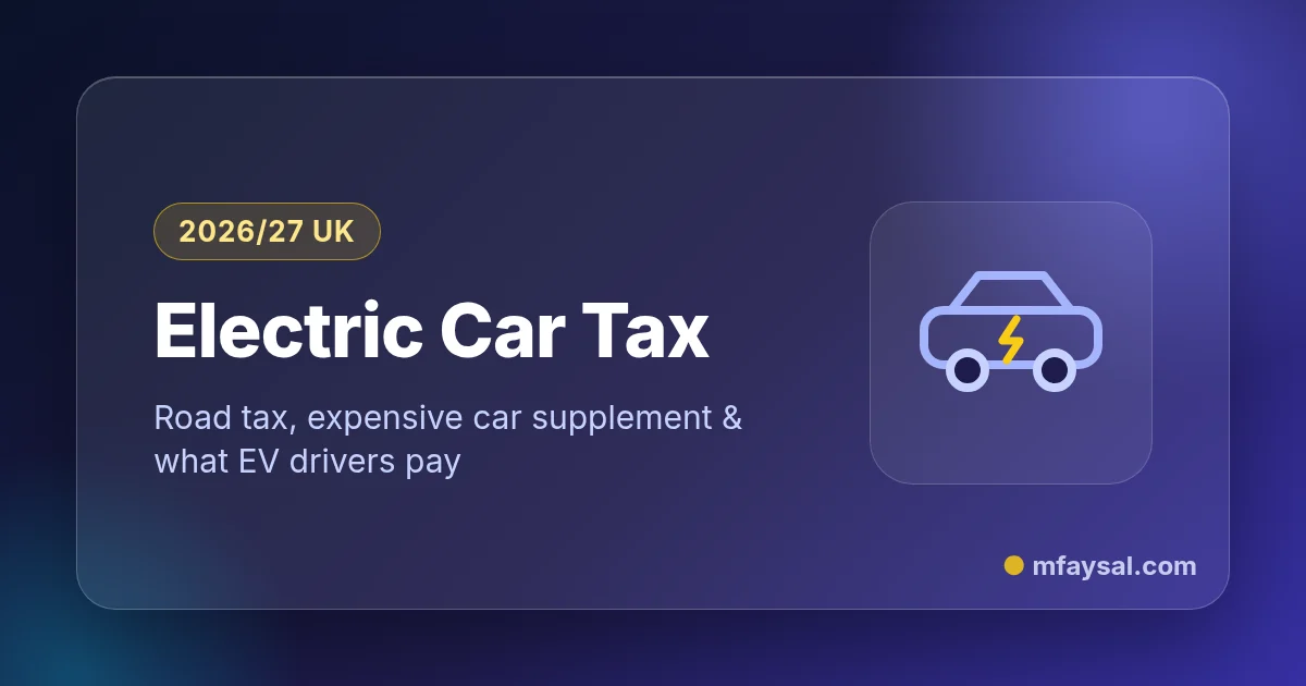 How Much Is Car Tax on an Electric Car in the UK? 2026/27 Rates Explained