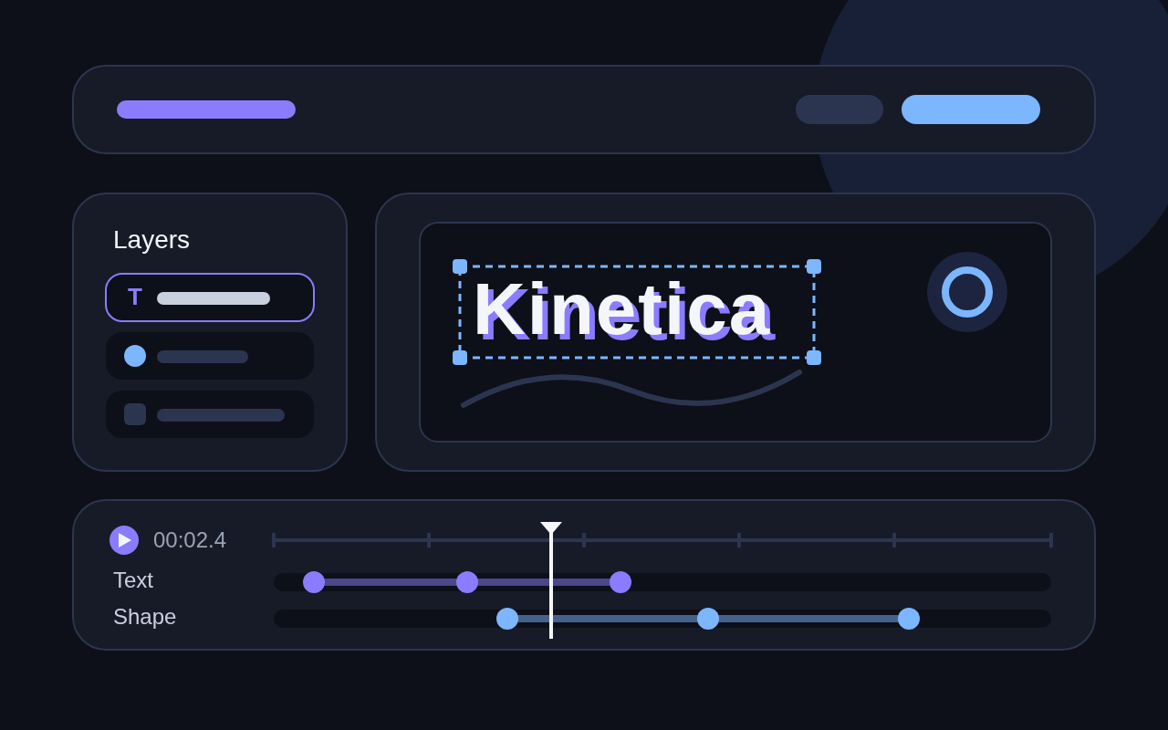 Kinetica project cover, built with React and TypeScript