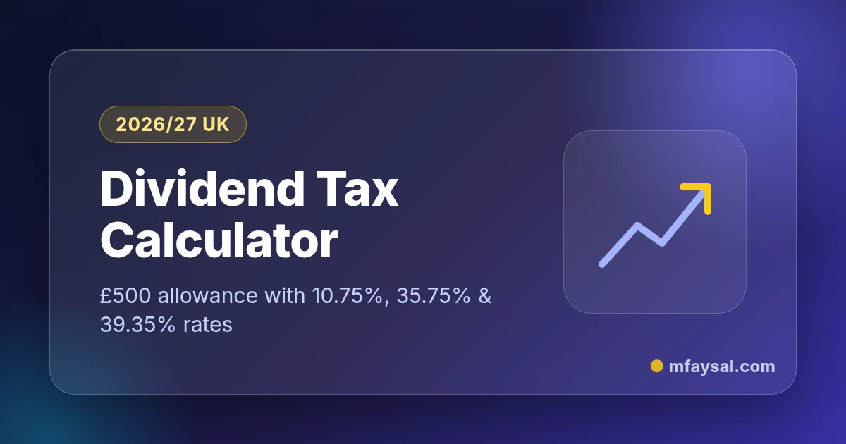 UK Dividend Tax Calculator project cover, built with HTML and CSS
