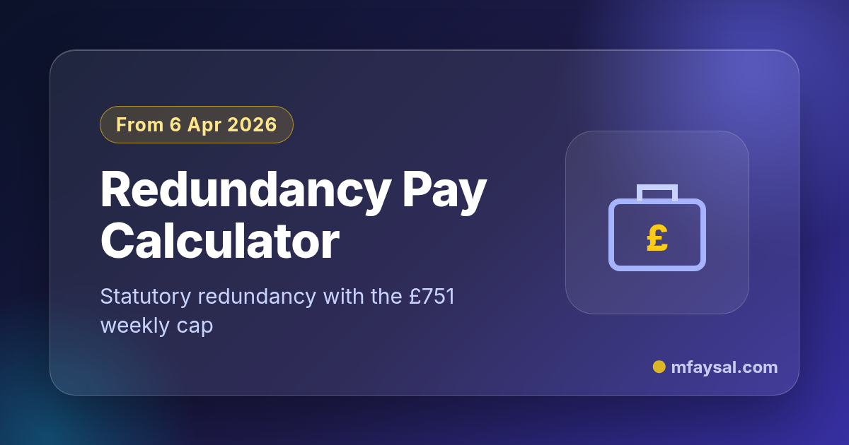 Redundancy Pay Calculator project cover, built with HTML and CSS